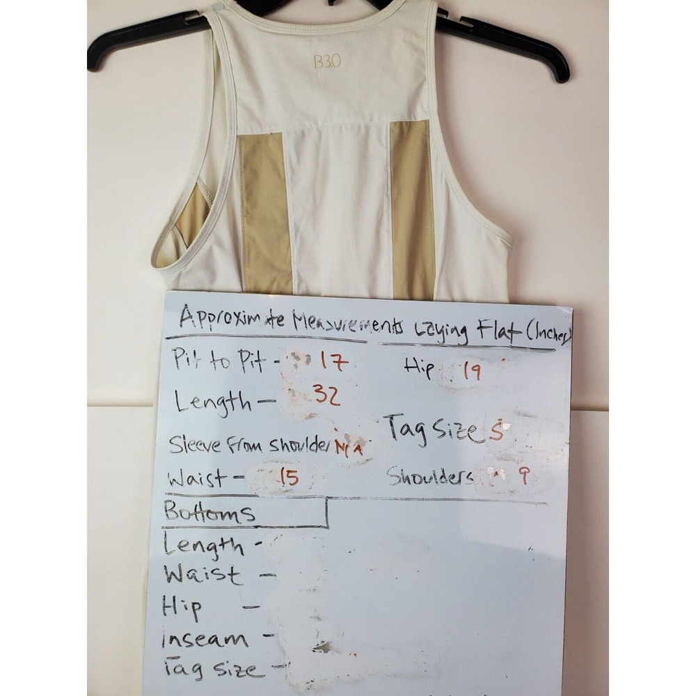 B3.0 Women's Tennis Athletic Workout Dress White Nude Ruffle Pleated Small - Picture 5 of 9